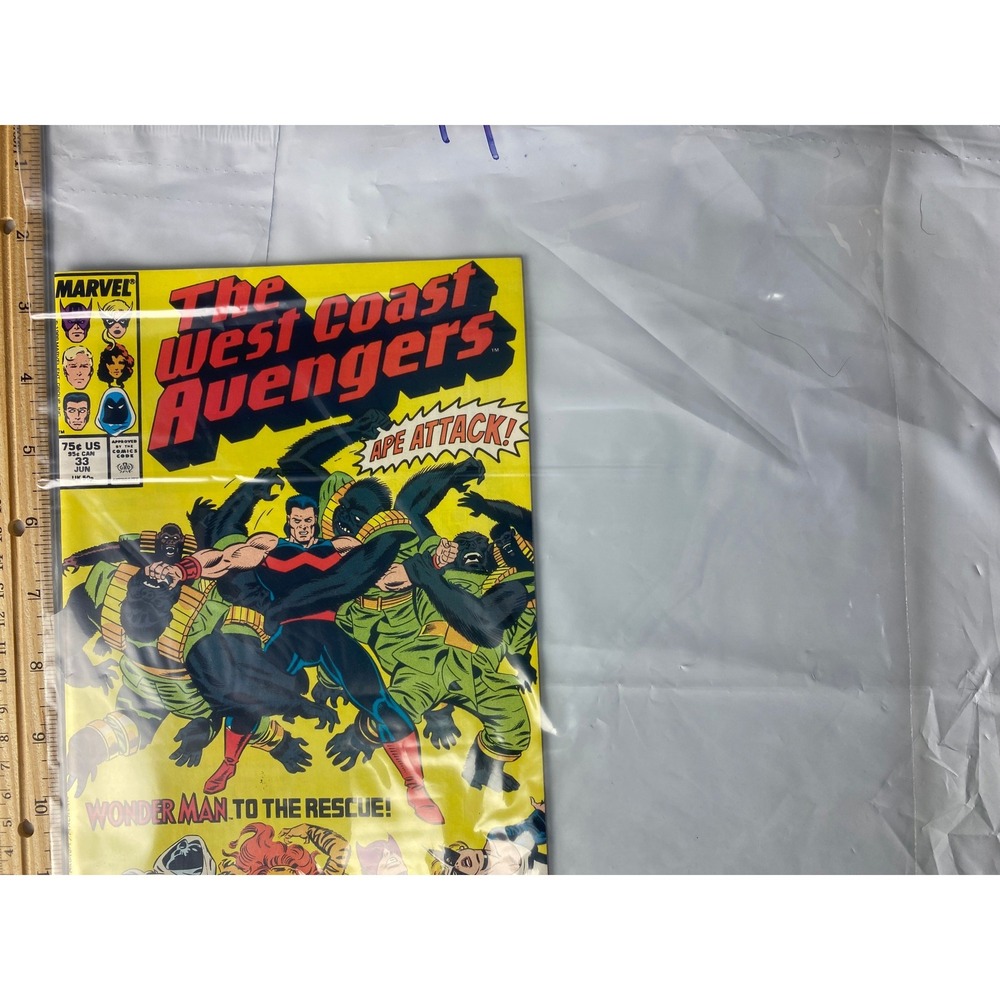 The West Coast Avengers Comic Book Issue 33 "Ape Attack" Marvel 1988
